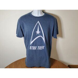 Star Trek T-Shirt Large Blue Cotton/Polyester Blend